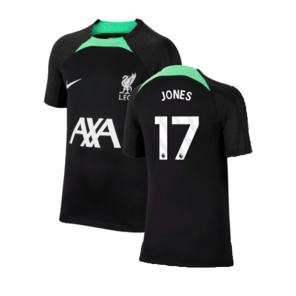 2023-2024 Liverpool Strike Dri-Fit Training Shirt (Black) (Jones 17)