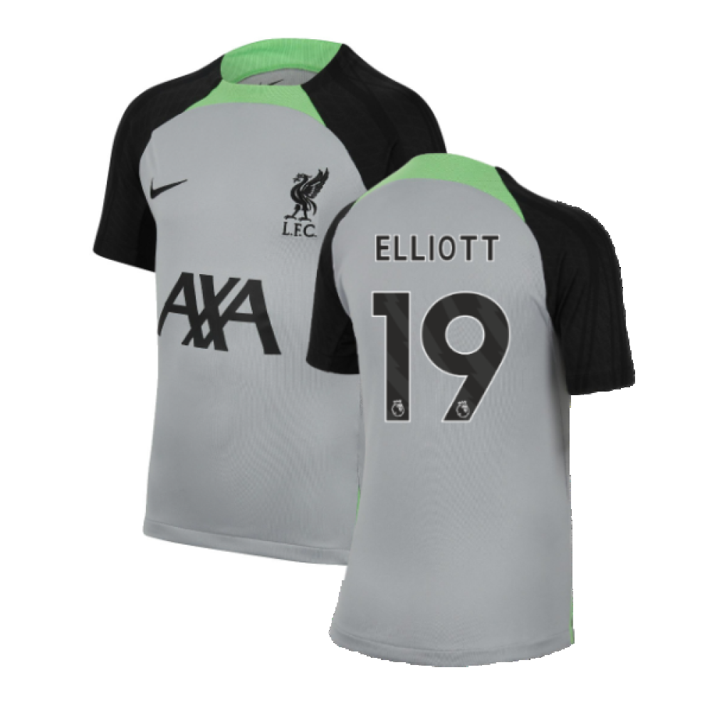 2023-2024 Liverpool Strike Dri-Fit Training Shirt (Grey) - Kids (Elliott 19)