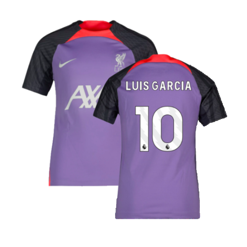 2023-2024 Liverpool Training Shirt (Space Purple) - Kids (Luis Garcia 10)