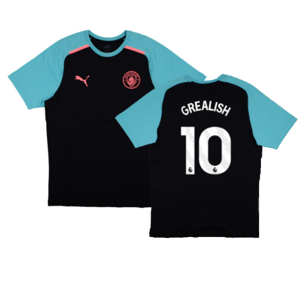 2023-2024 Man City Casuals Tee (Navy) (GREALISH 10)