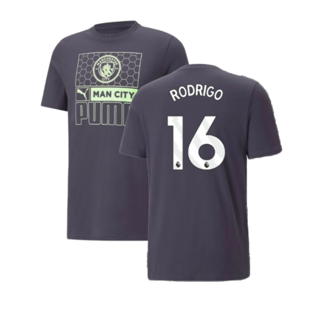 2023-2024 Man City FtblCore AOP Tee (Dark Navy) (RODRIGO 16)