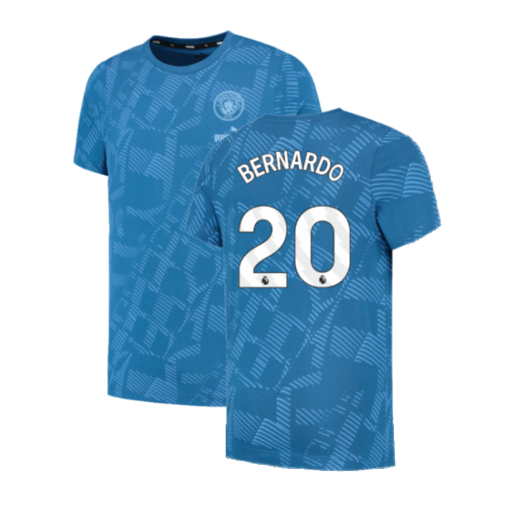 2023-2024 Man City FtblCore AOP Tee (Lake Blue) (BERNARDO 20)