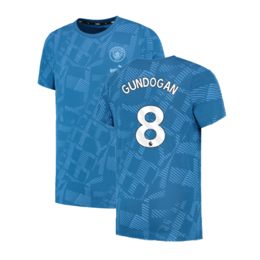 2023-2024 Man City FtblCore AOP Tee (Lake Blue) (GUNDOGAN 8)