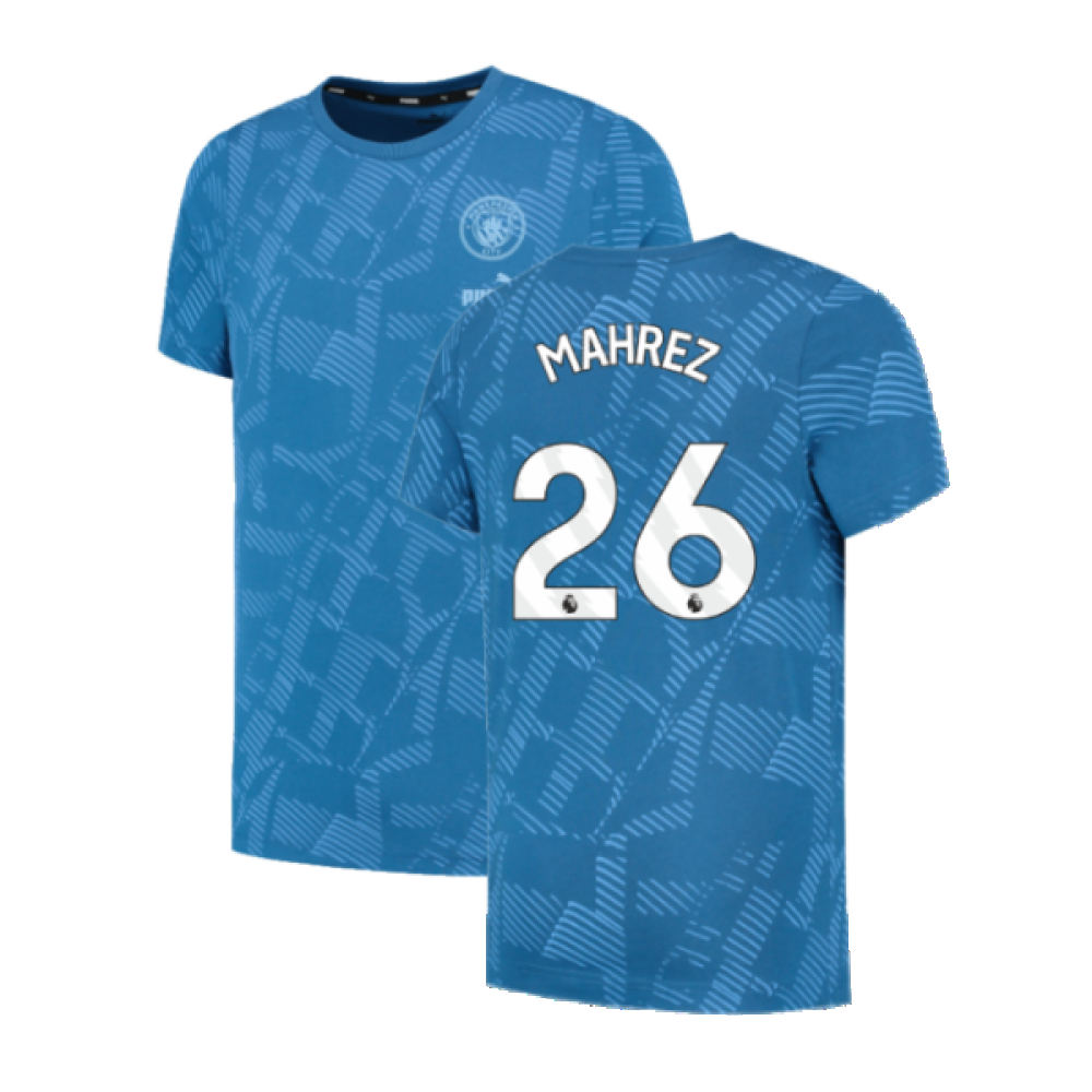 2023-2024 Man City FtblCore AOP Tee (Lake Blue) (MAHREZ 26)