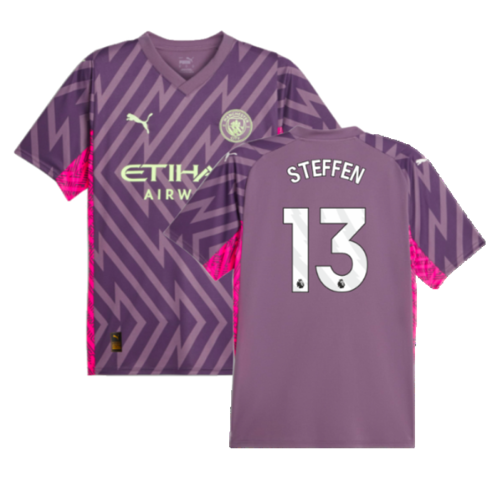 2023-2024 Man City Goalkeeper Shirt (Purple Charcoal) (Steffen 13)