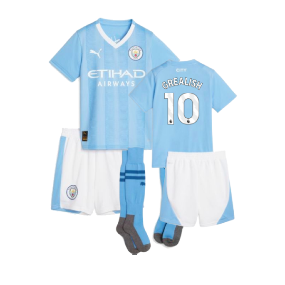 2023-2024 Man City Home Mini Kit (GREALISH 10)