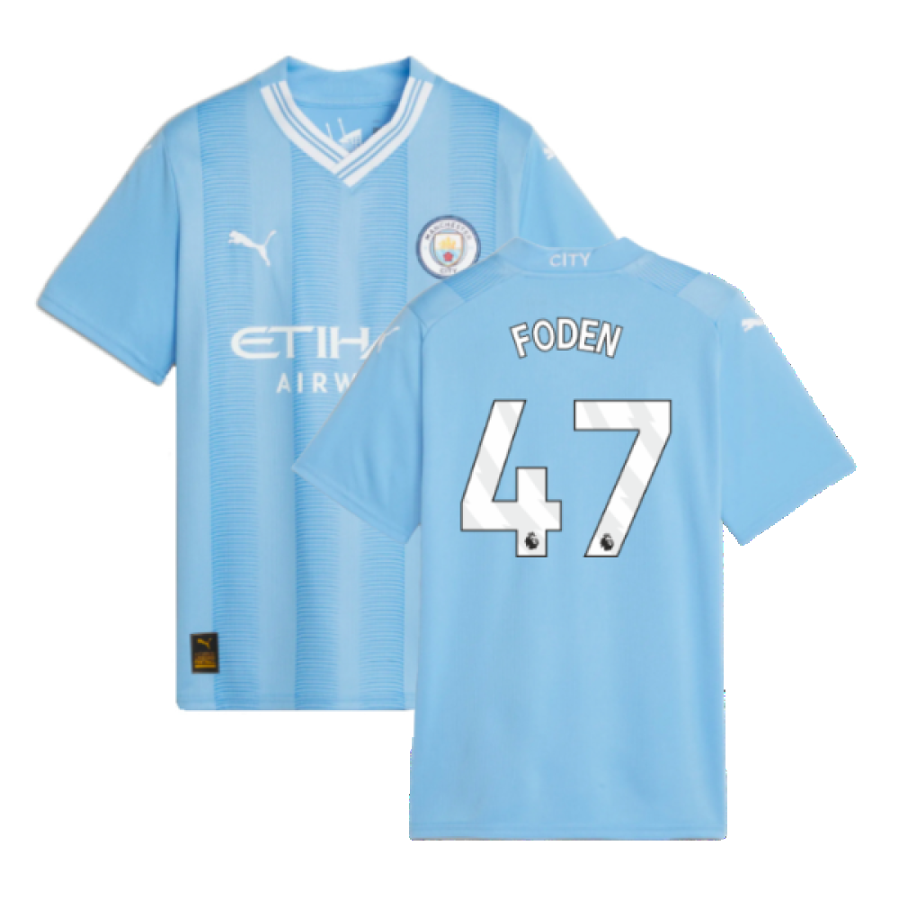 2023-2024 Man City Home Shirt (Kids) (FODEN 47)