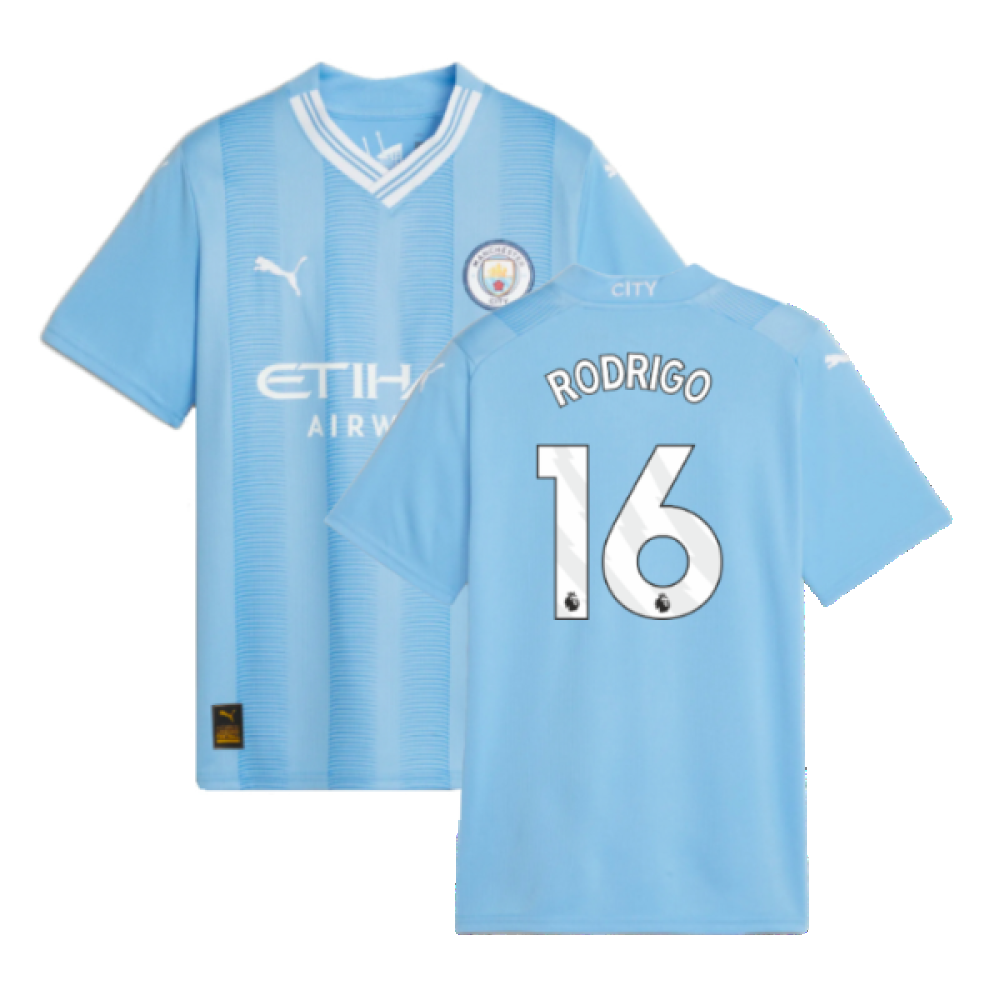 2023-2024 Man City Home Shirt (Kids) (RODRIGO 16)