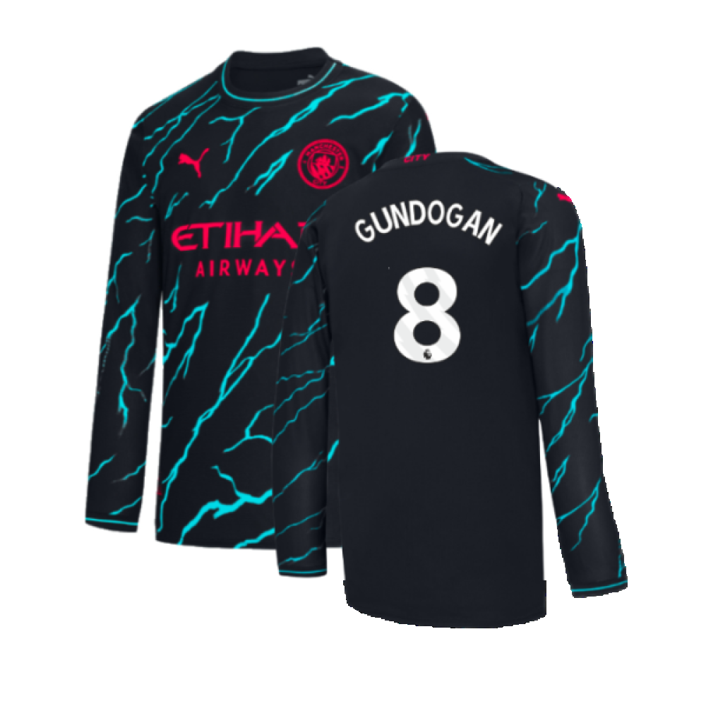 2023-2024 Man City Long Sleeve Third Shirt (GUNDOGAN 8)