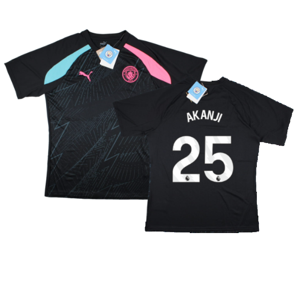 2023-2024 Man City Pre-Match Jersey (Dark Navy) (AKANJI 25)