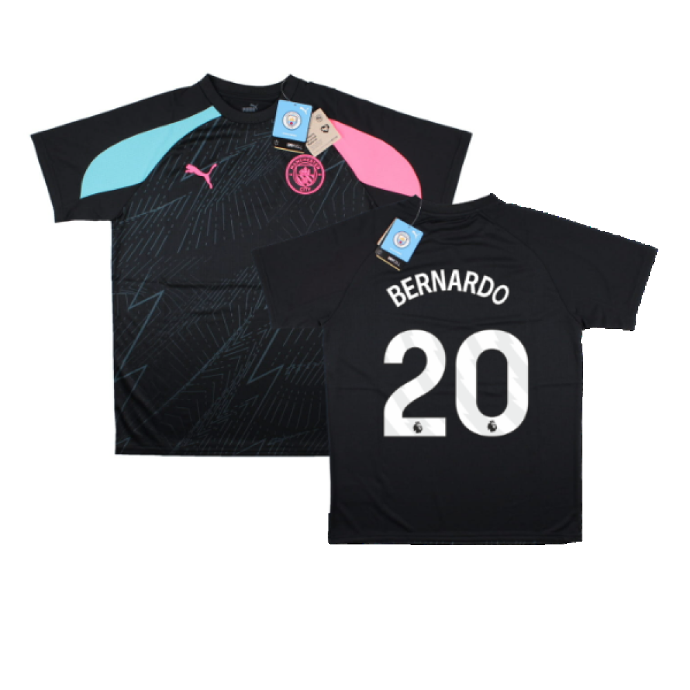 2023-2024 Man City Pre-Match Jersey (Dark Navy) - Kids (BERNARDO 20)