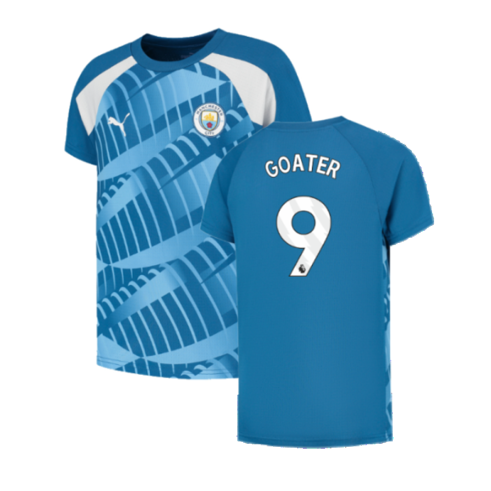 2023-2024 Man City Pre-Match Jersey (Lake Blue) (GOATER 9)