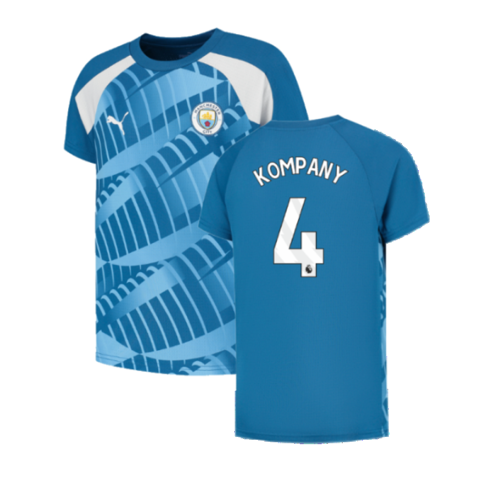 2023-2024 Man City Pre-Match Jersey (Lake Blue) (KOMPANY 4)