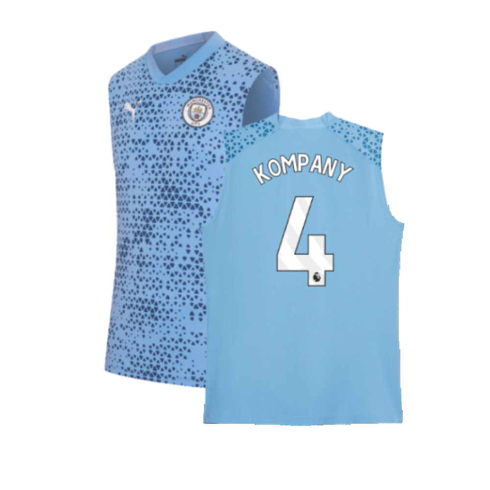 2023-2024 Man City Sleeveless Training Jersey (Light Blue) (KOMPANY 4)