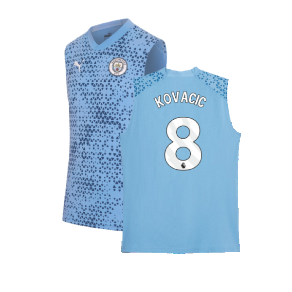 2023-2024 Man City Sleeveless Training Jersey (Light Blue) (Kovacic 8)