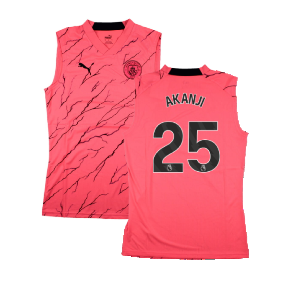 2023-2024 Man City Sleeveless Training Jersey (Sunset Glow) (AKANJI 25)