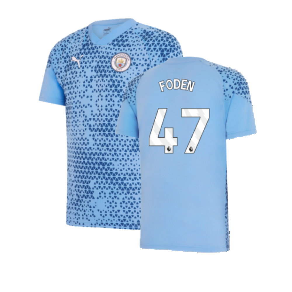 2023-2024 Man City Training Jersey (Light Blue) - Kids (FODEN 47)