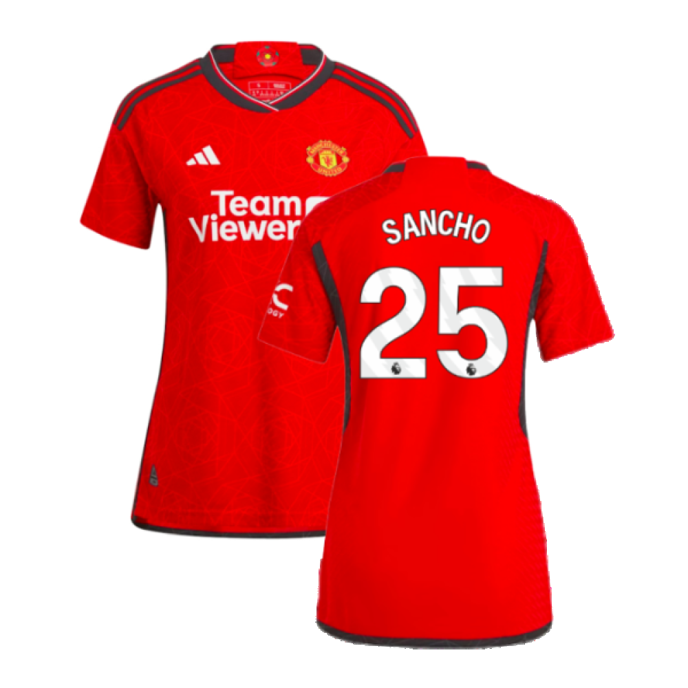 2023-2024 Man Utd Authentic Home Shirt (Ladies) (Sancho 25)