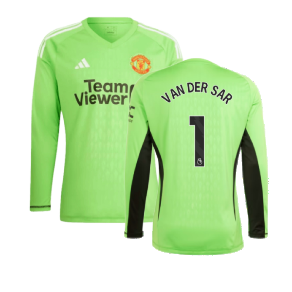 2023-2024 Man Utd Home Goalkeeper Shirt (Solar Green) (VAN DER SAR 1)