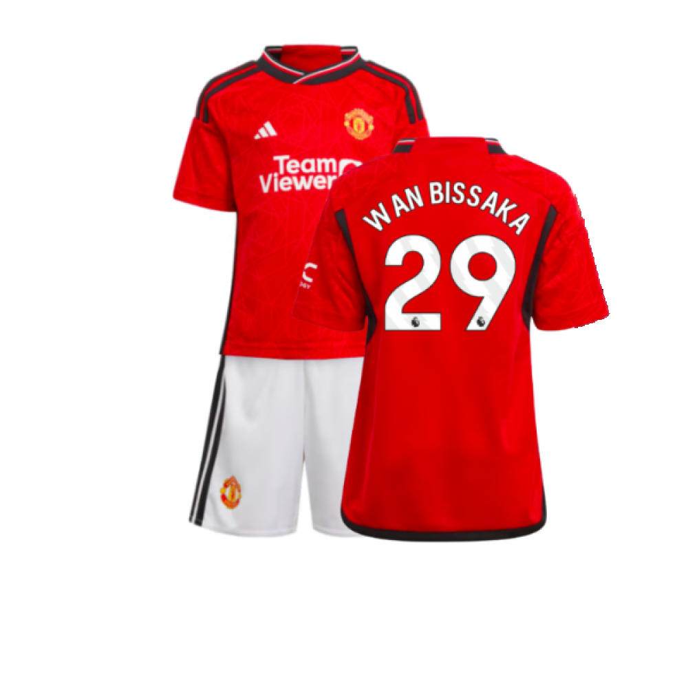 2023-2024 Man Utd Home Mini Kit (Wan Bissaka 29)