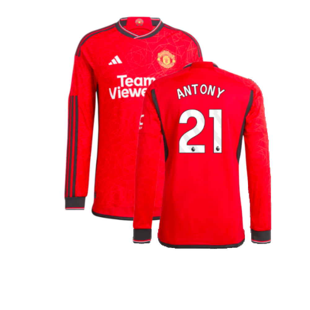 2023-2024 Man Utd Long Sleeve Home Shirt (Antony 21)