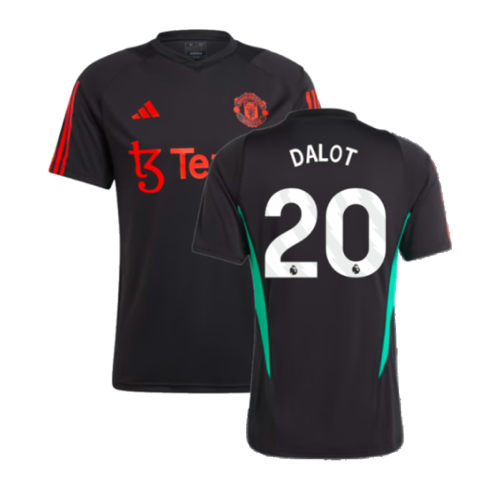 2023-2024 Man Utd Training Jersey (Black) (Dalot 20)