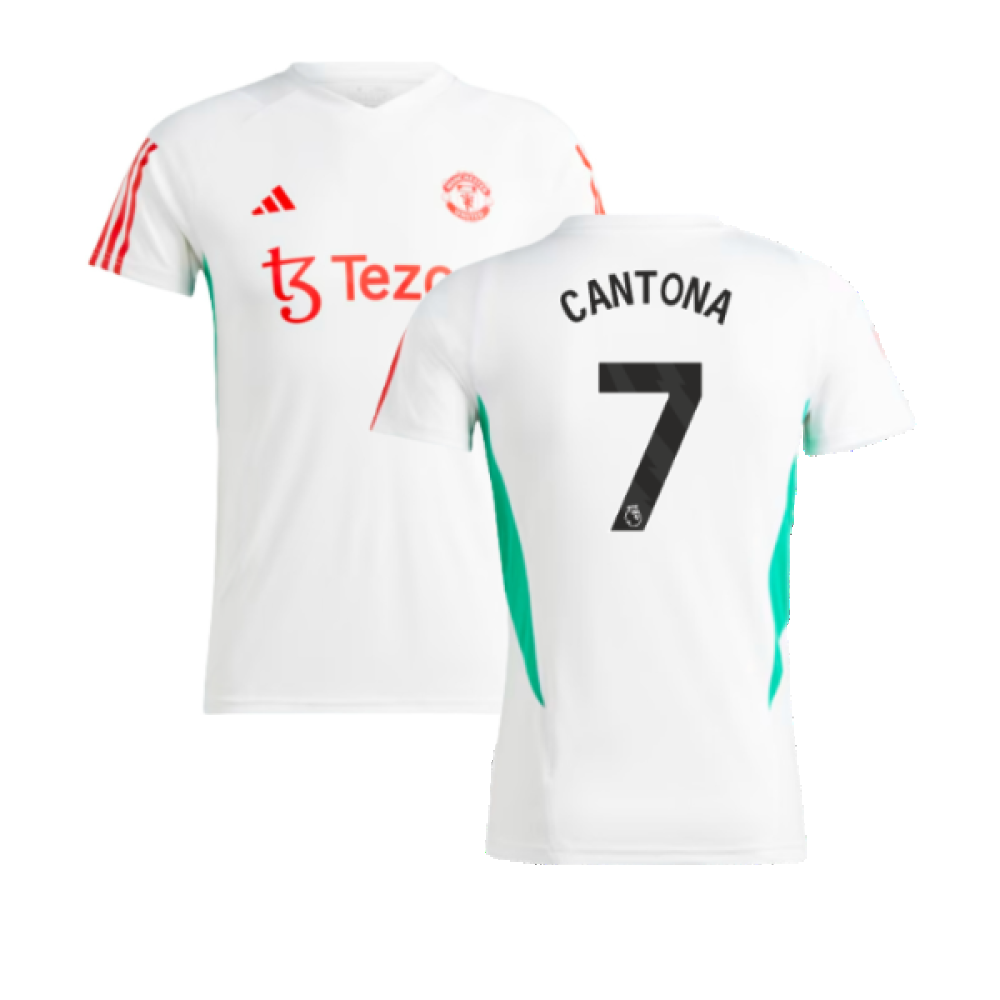 2023-2024 Man Utd Training Jersey (White) - Ladies (Cantona 7)