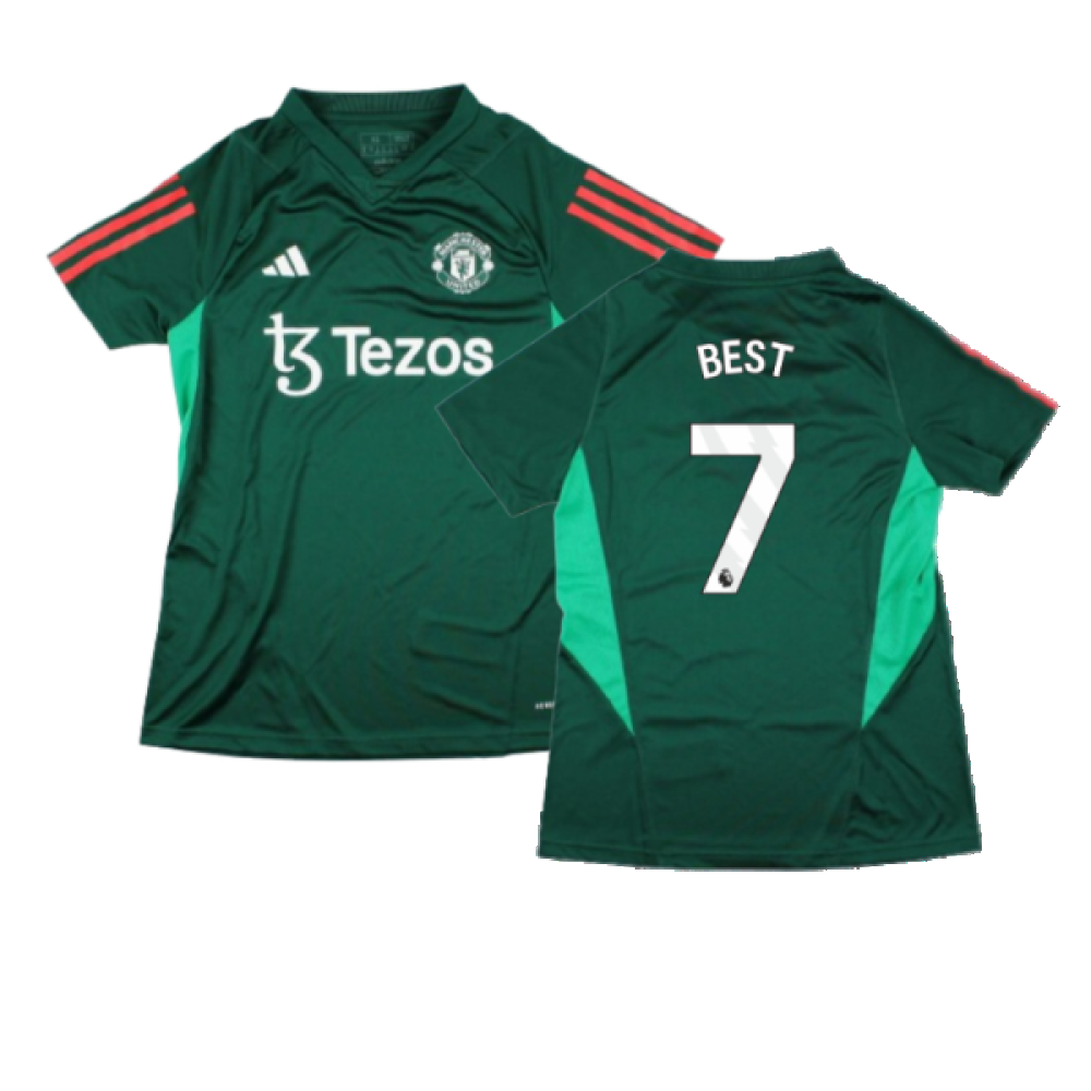 2023-2024 Man Utd Training Shirt (Green) - Ladies (Best 7)