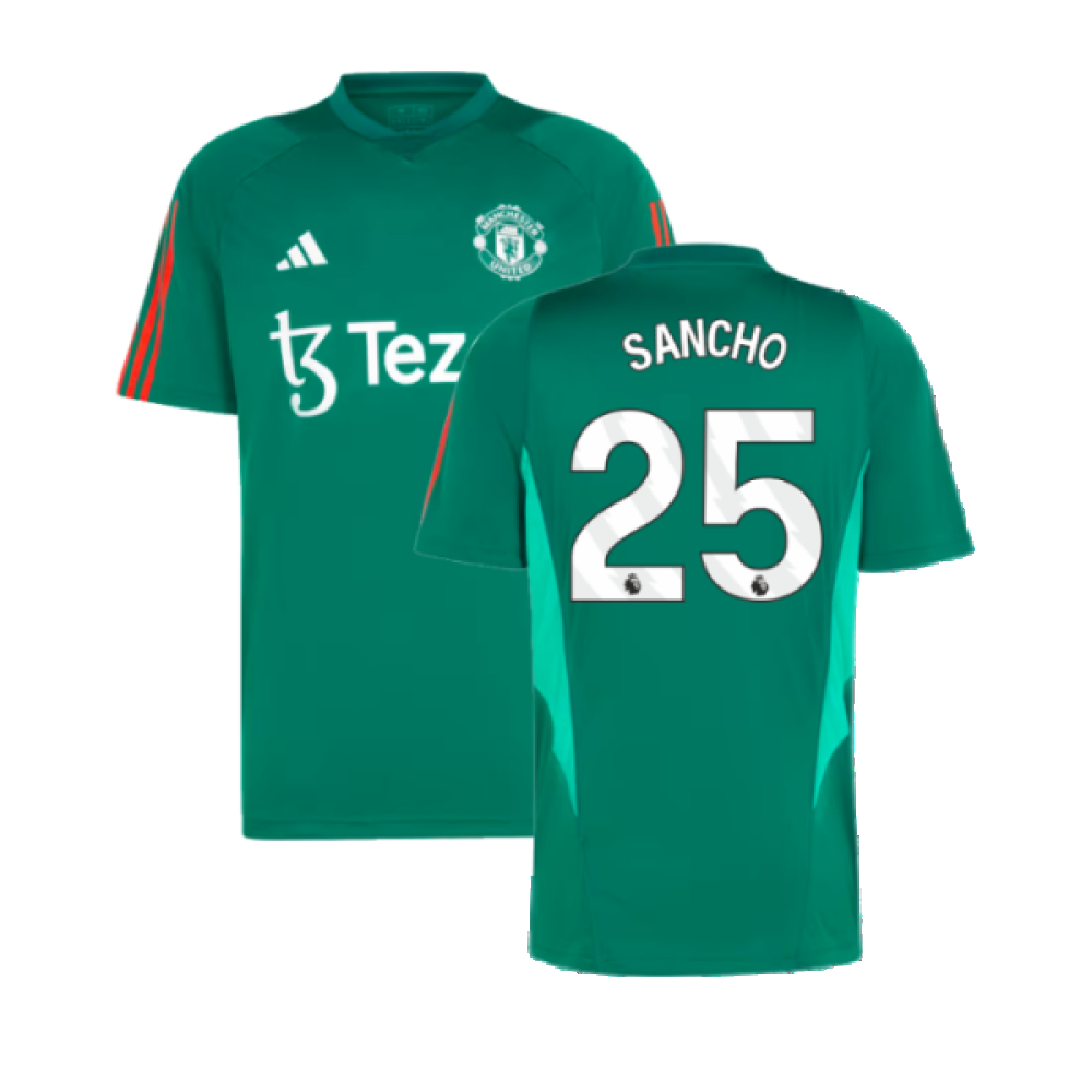 2023-2024 Man Utd Training Shirt (Green) (Sancho 25)