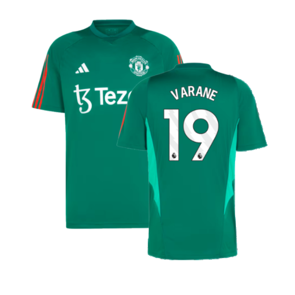 2023-2024 Man Utd Training Shirt (Green) (Varane 19)