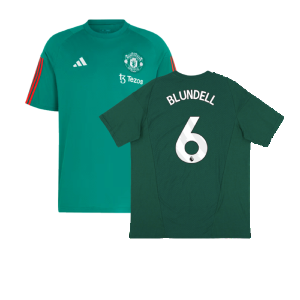 2023-2024 Man Utd Training Tee (Green) (Blundell 6)