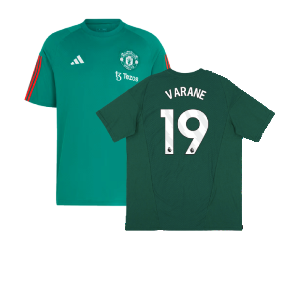 2023-2024 Man Utd Training Tee (Green) (Varane 19)