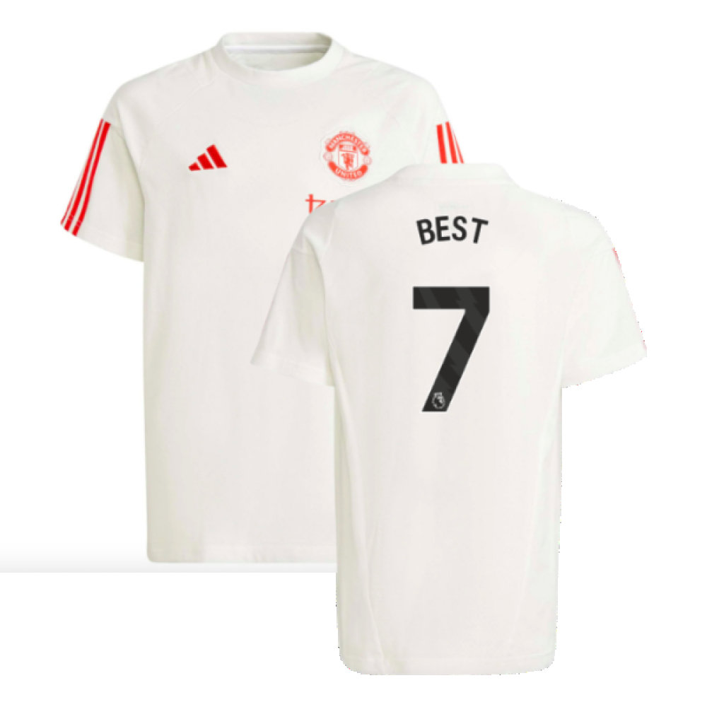 2023-2024 Man Utd Training Tee (White) - Kids (Best 7)