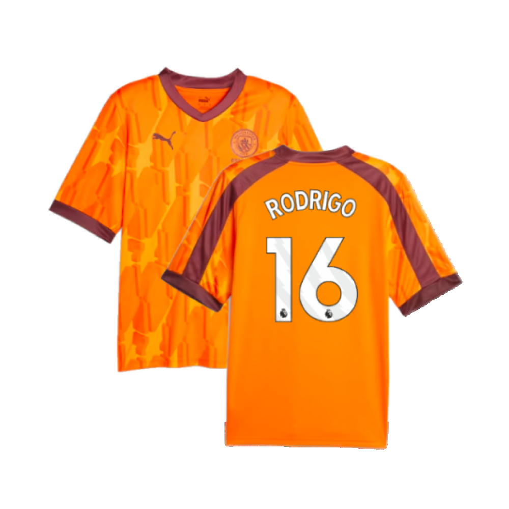 2023-2024 Manchester City eSports Jersey (Orange) (RODRIGO 16)