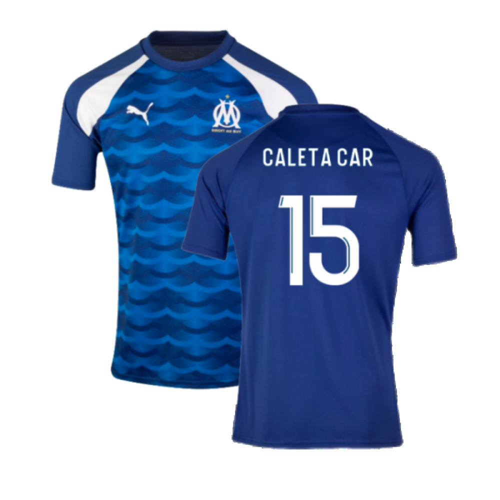 2023-2024 Marseille Pre-Match Jersey (Blue) (Caleta Car 15)