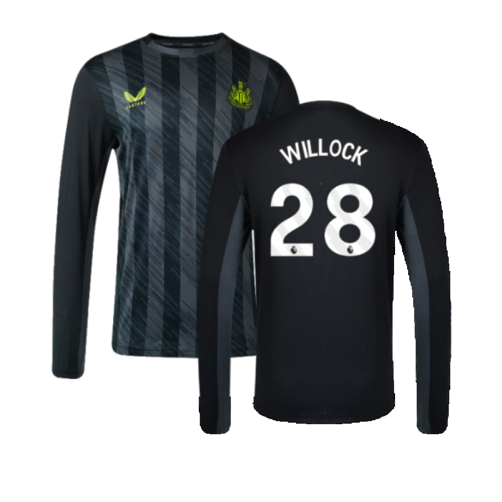 2023-2024 Newcastle Coaches Training Long Sleeve Tee (Black) (Willock 28)