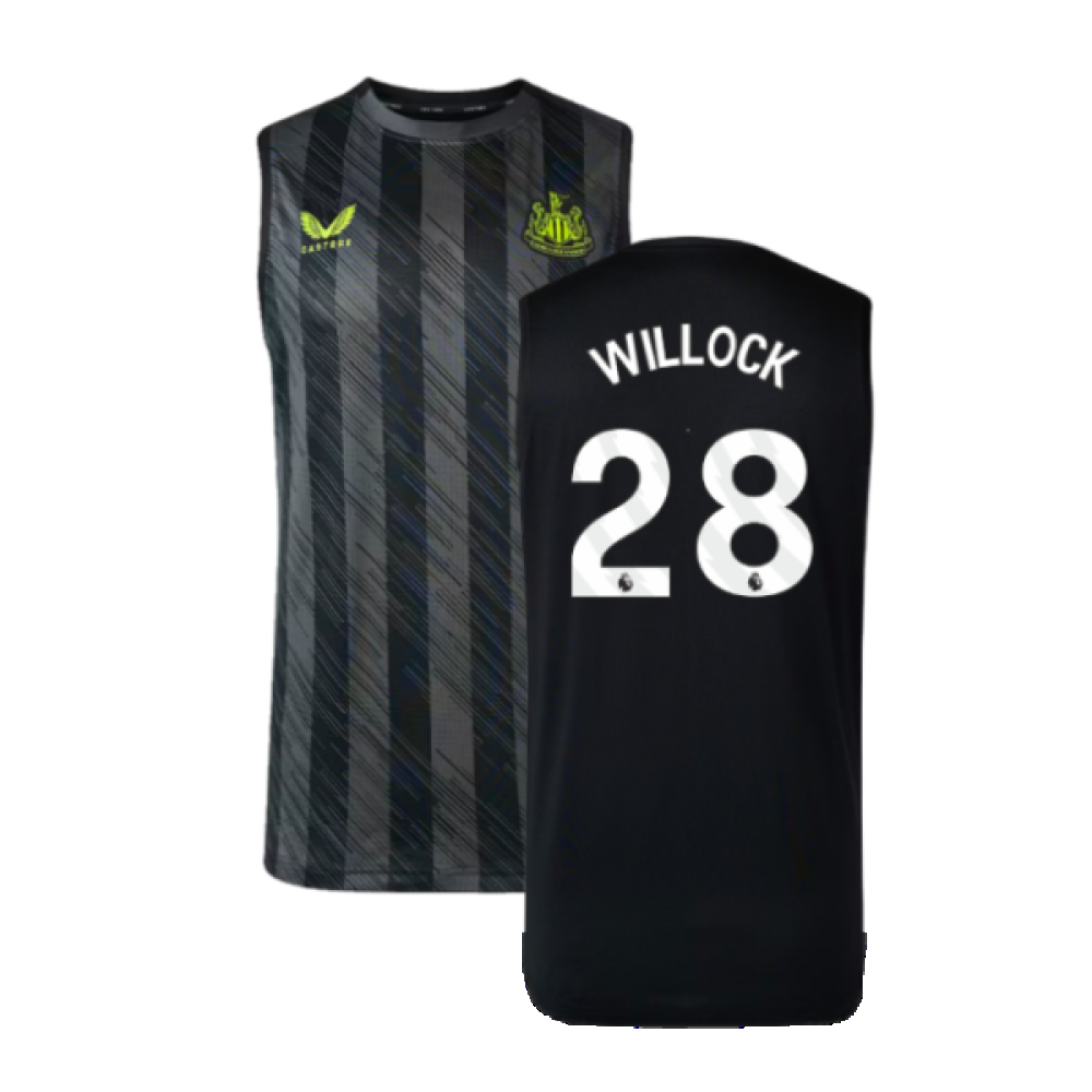 2023-2024 Newcastle Coaches Training Vest (Black) (Willock 28)