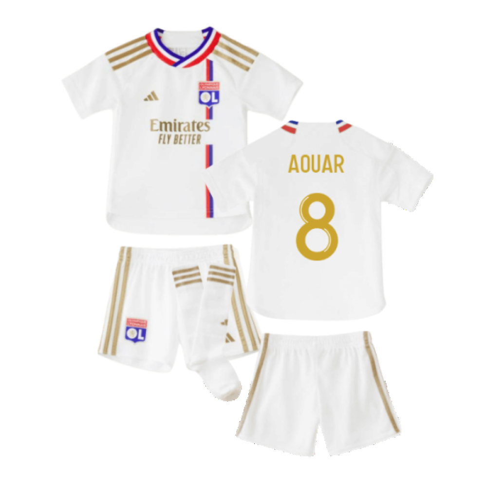 2023-2024 Olympique Lyon Home Mini Kit (Aouar 8)