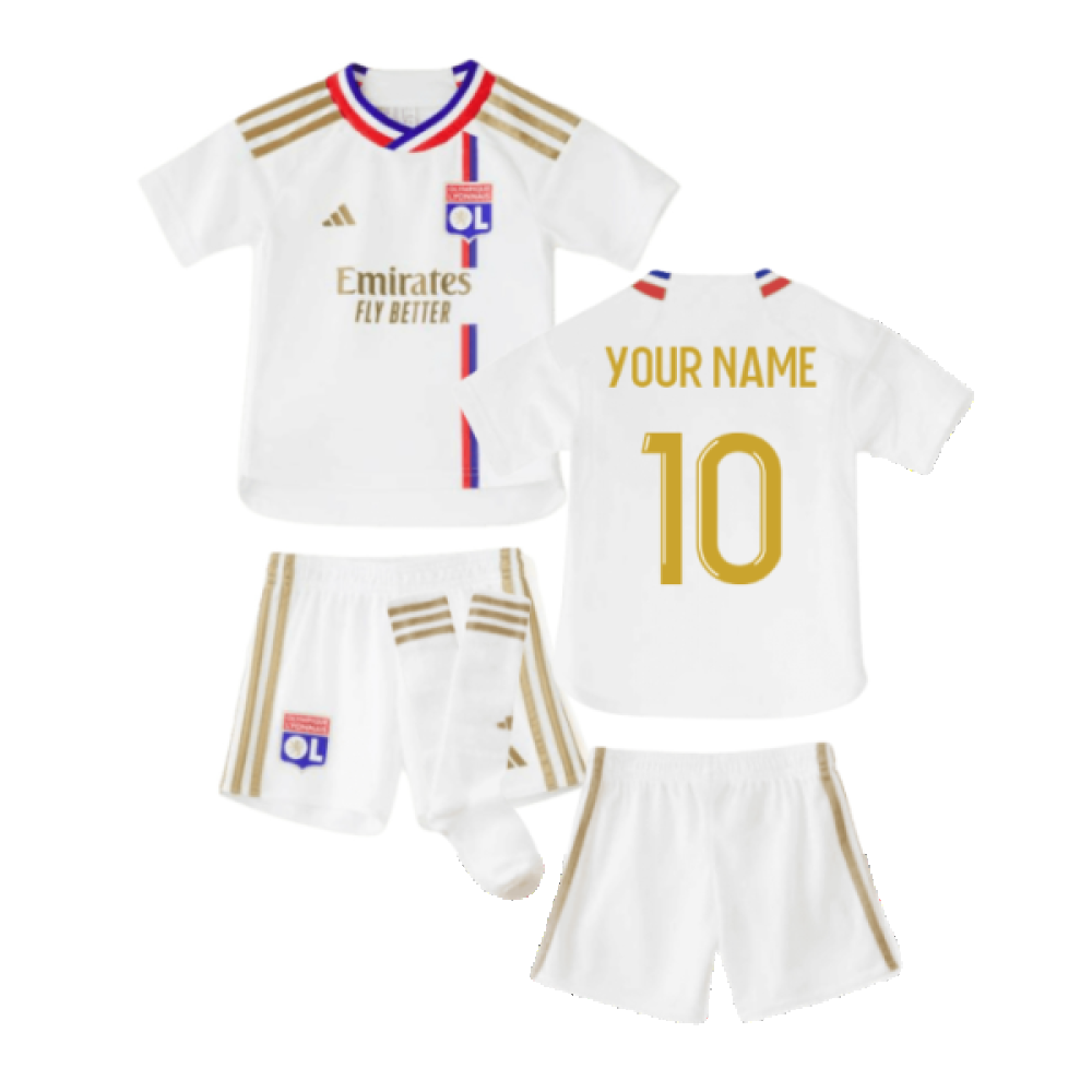 2023-2024 Olympique Lyon Home Mini Kit (Your Name)