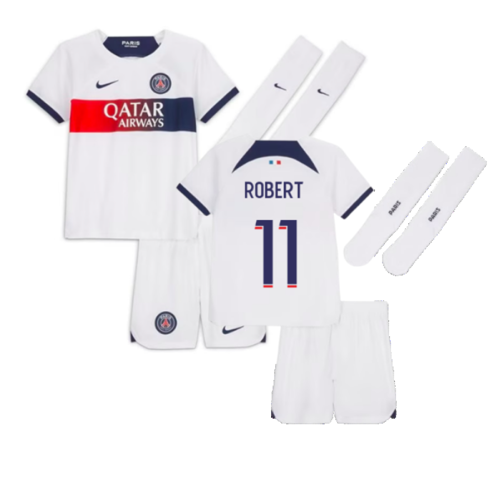 2023-2024 PSG Away Little Boys Mini Kit (Robert 11)