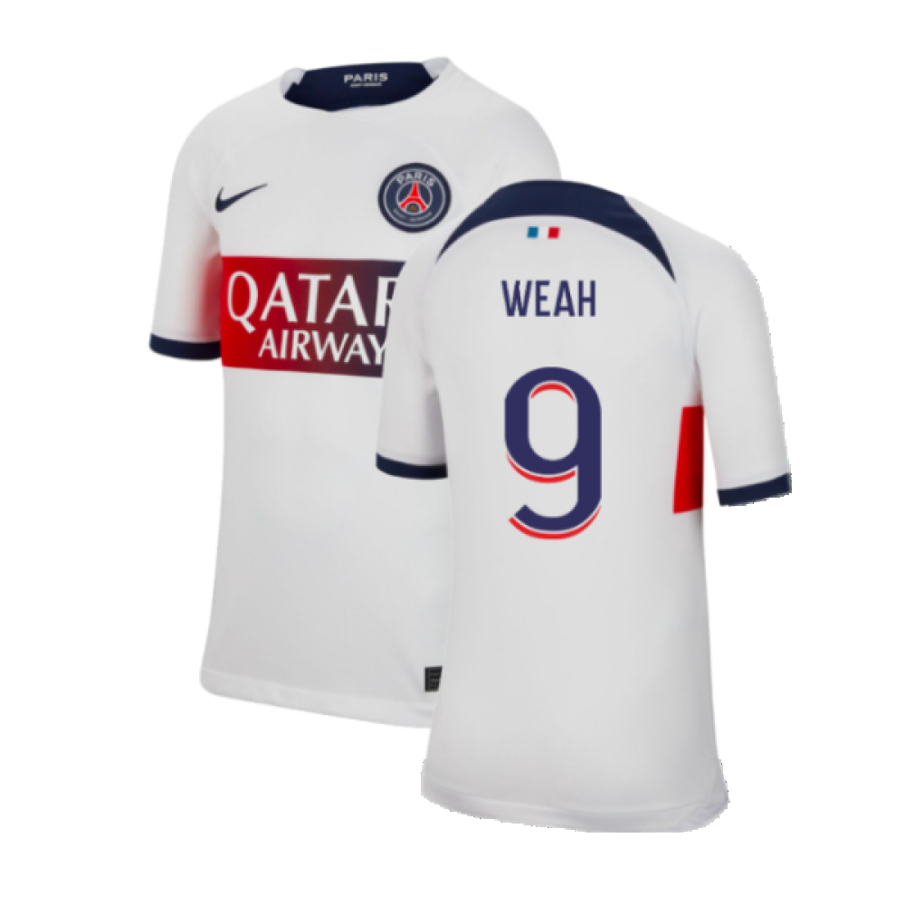 2023-2024 PSG Away Shirt (Kids) (Weah 9)