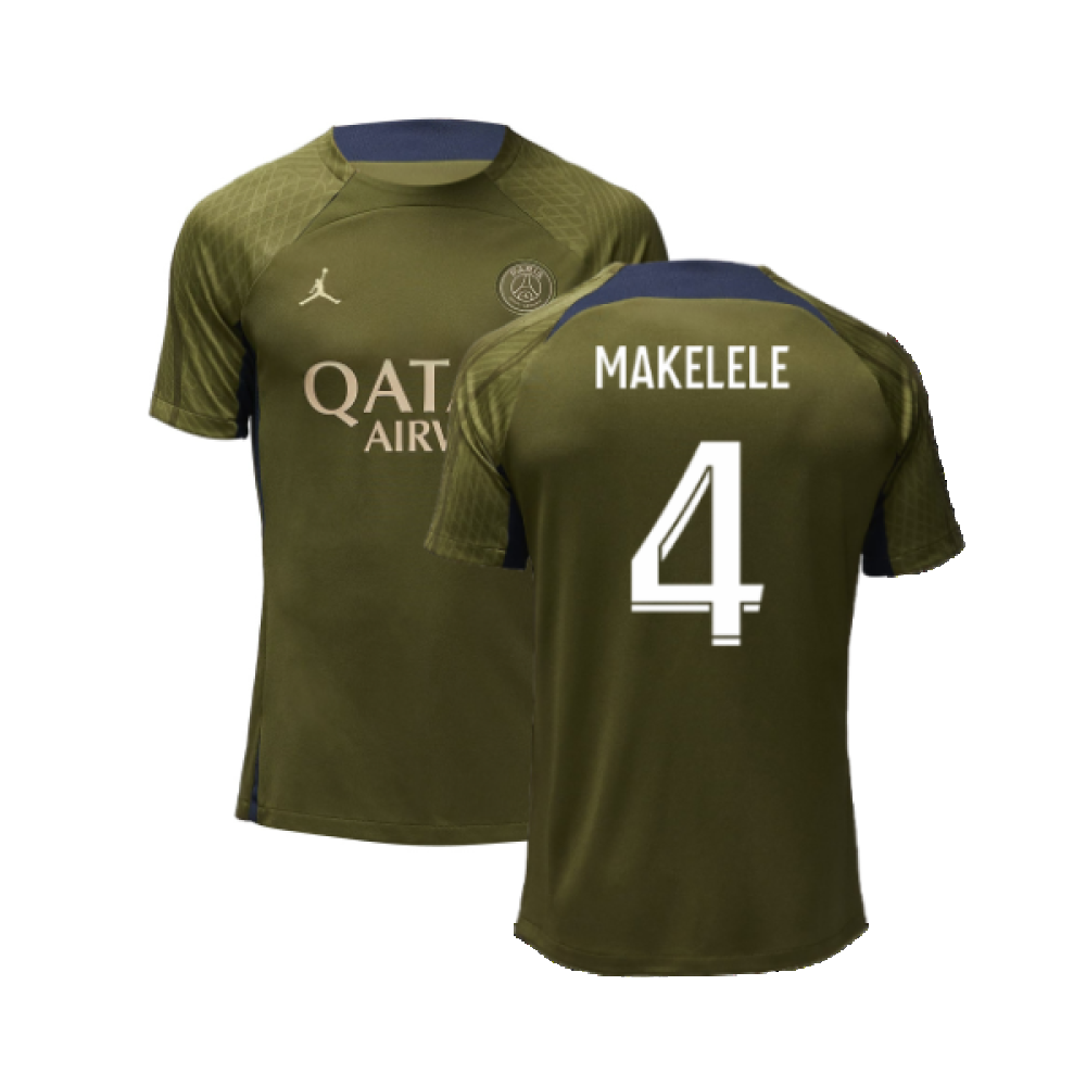 2023-2024 PSG Dri-Fit Strike Fourth Training Shirt (Green Hemp) (Makelele 4)