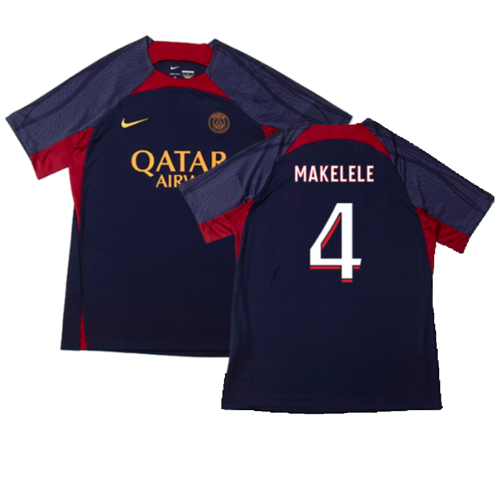 2023-2024 PSG Dri-Fit Strike Training Shirt (Navy) (Makelele 4)