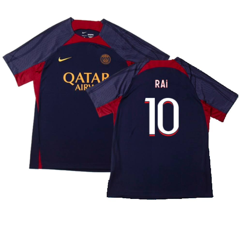 2023-2024 PSG Dri-Fit Strike Training Shirt (Navy) (Rai 10)