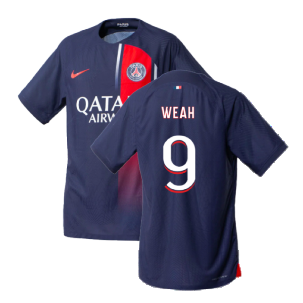 2023-2024 PSG Home Match Authentic Shirt (Weah 9)