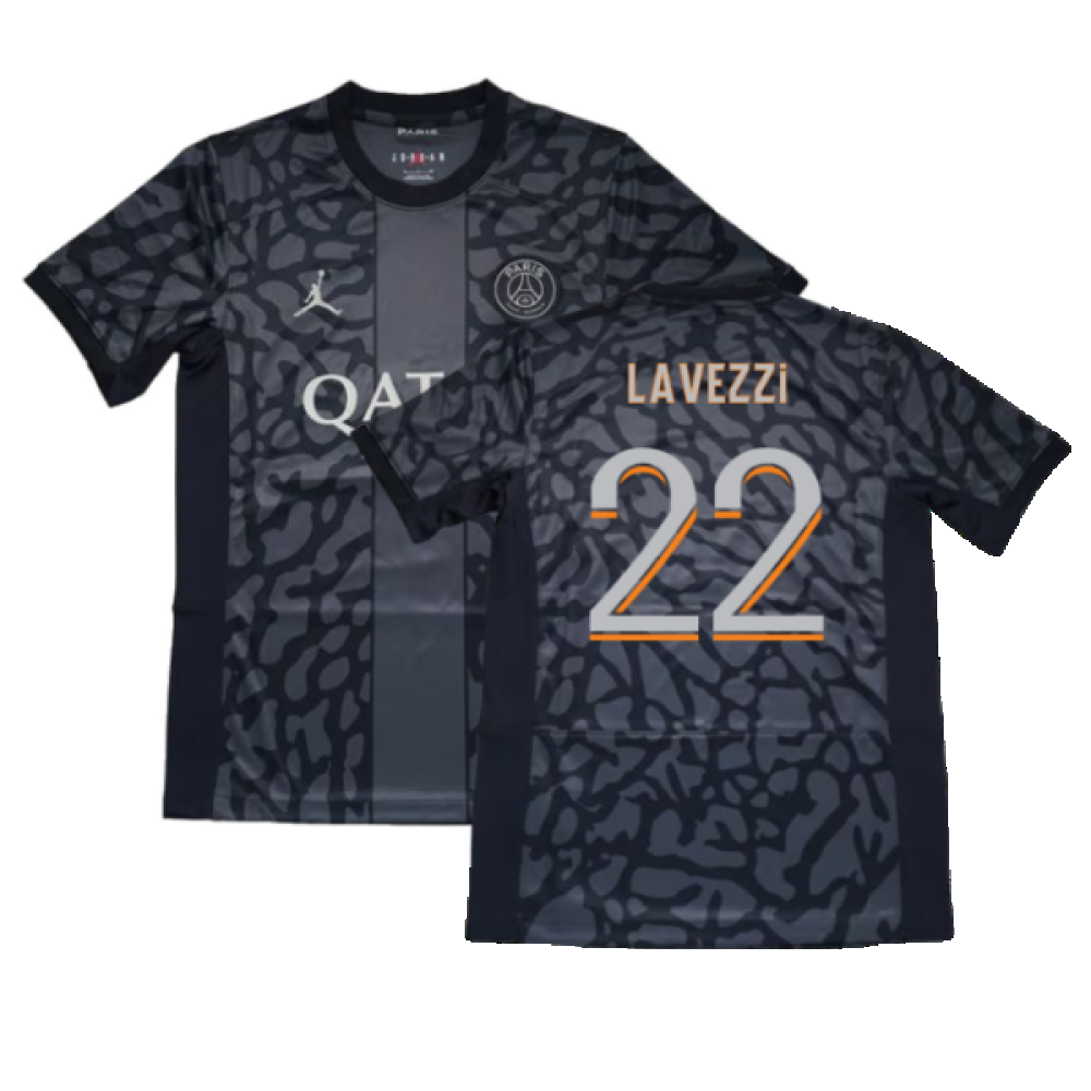 2023-2024 PSG Paris Saint Germain Third Shirt (Lavezzi 22)