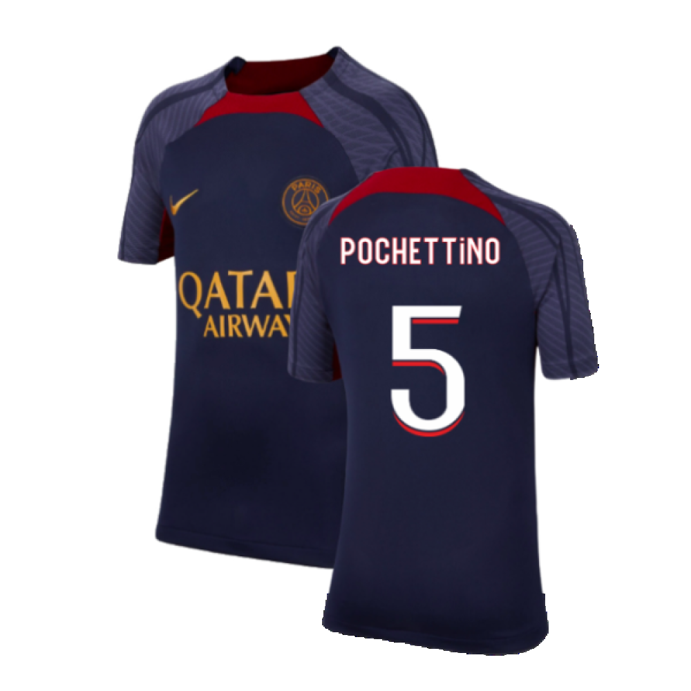 2023-2024 PSG Strike Dri-Fit Training Shirt (Navy) - Kids (Pochettino 5)