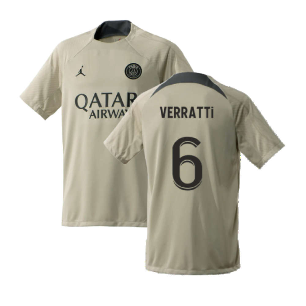 2023-2024 PSG Training Shirt (Stone) (Verratti 6)