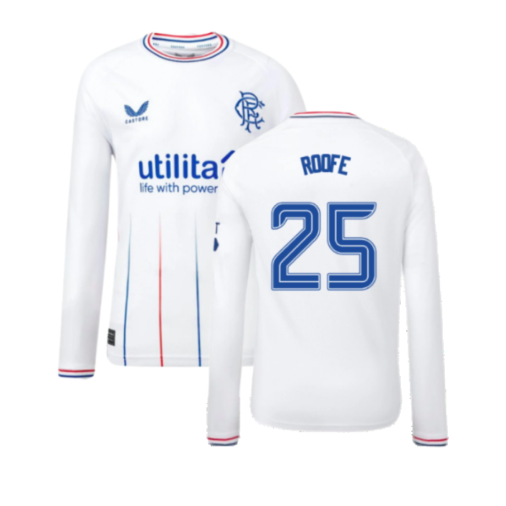 2023-2024 Rangers Away Long Sleeve Shirt (Kids) (Roofe 25)