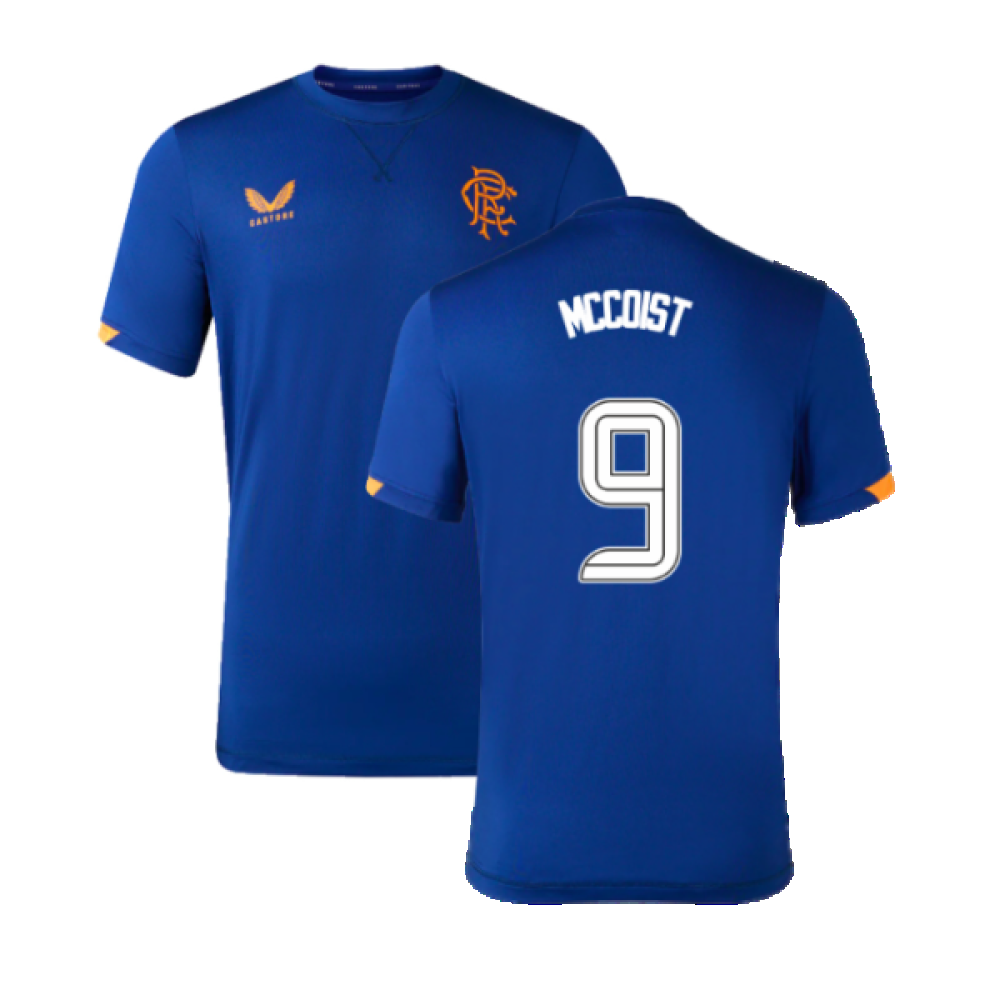 2023-2024 Rangers Coaches Travel Tee (Blue) (McCoist 9)